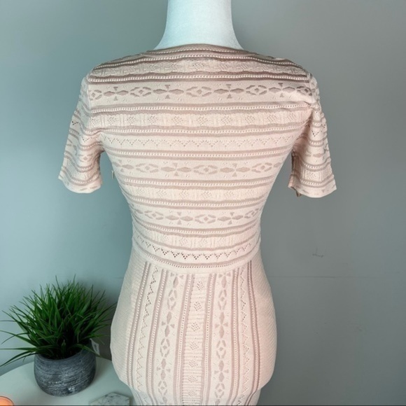 Ronny Kobo womens pink stretch Christina Pointelle dress size XS - Picture 8 of 16